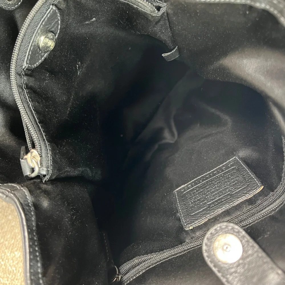 Coach Black Pebbled Leather Penelope Tote Shoulder Bag F19264